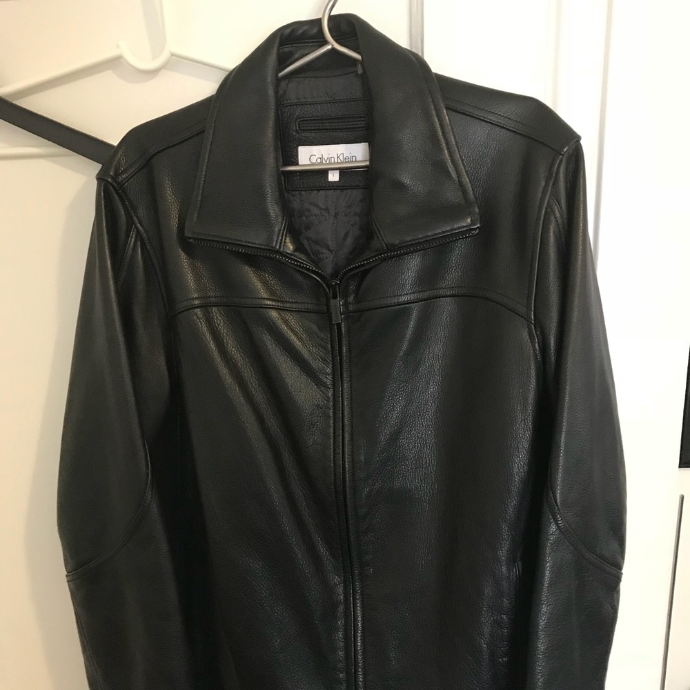 Men Calvin Klein Leather Jacket